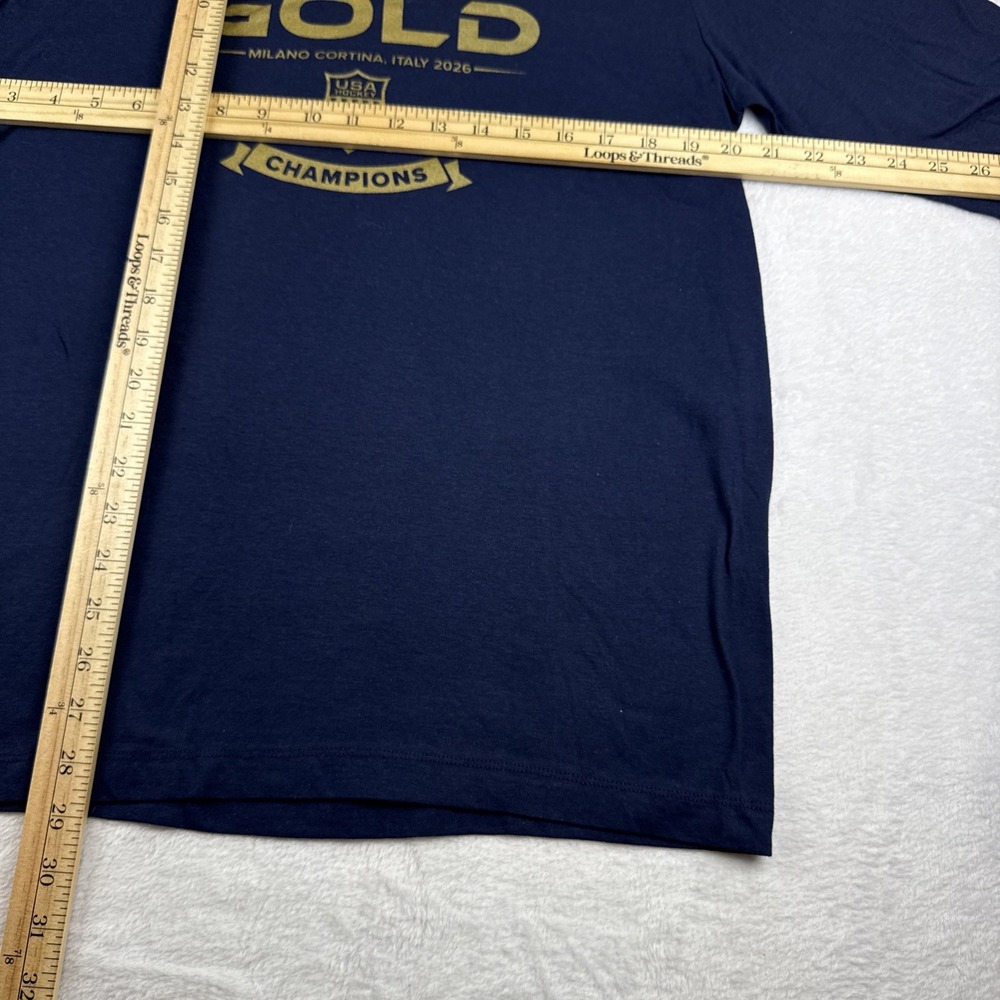 Nike USA Gold Mens Olympic Hockey Champions Navy T-Shirt Mens Medium NEVER WORN - Picture 4 of 4